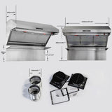 Forno Savona 48-Inch Wall Mount Range Hood, Hybrid Filters, Backsplash Included