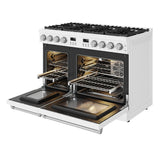 48 Inch Contemporary Professional Liquid Propane Range In White