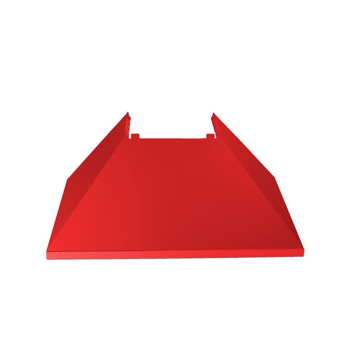 48" Colored Range Hood Shell in Red Matte (8654-SH-RM-48)-Shell Only