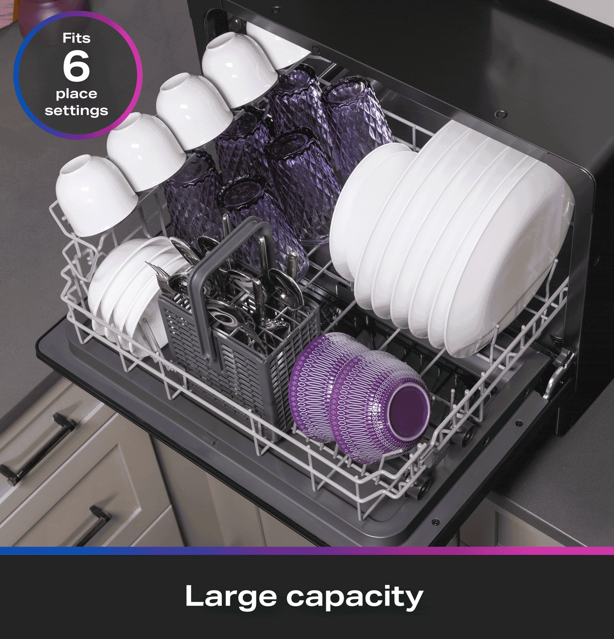 GE Profile™ ENERGY STAR® Smart Compact Dishwasher for Countertop or Built-In