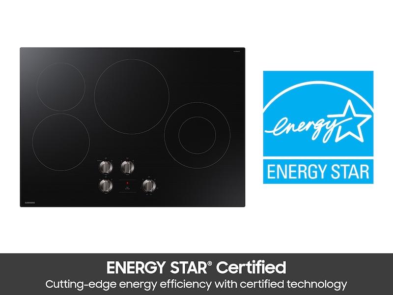 30" Electric ENERGY STAR® Certified Cooktop with 4 Elements in Black