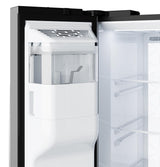 GE® 23.5 Cu. Ft. Counter-Depth Side-By-Side Refrigerator with LED Light Walls and Extra Tall Dispenser