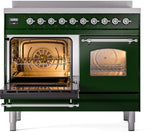Nostalgie II 40 Inch Electric Freestanding Range in Emerald Green with Chrome Trim