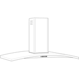 36" Wall-Mount Chimney Hood
