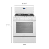 Whirlpool® 5.1 Cu. Ft. Freestanding 5-Burner Gas Stove