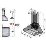 ZLINE 48 in. Remote Blower Wall Mount Range Hood in Wood (321AR-RS-48)