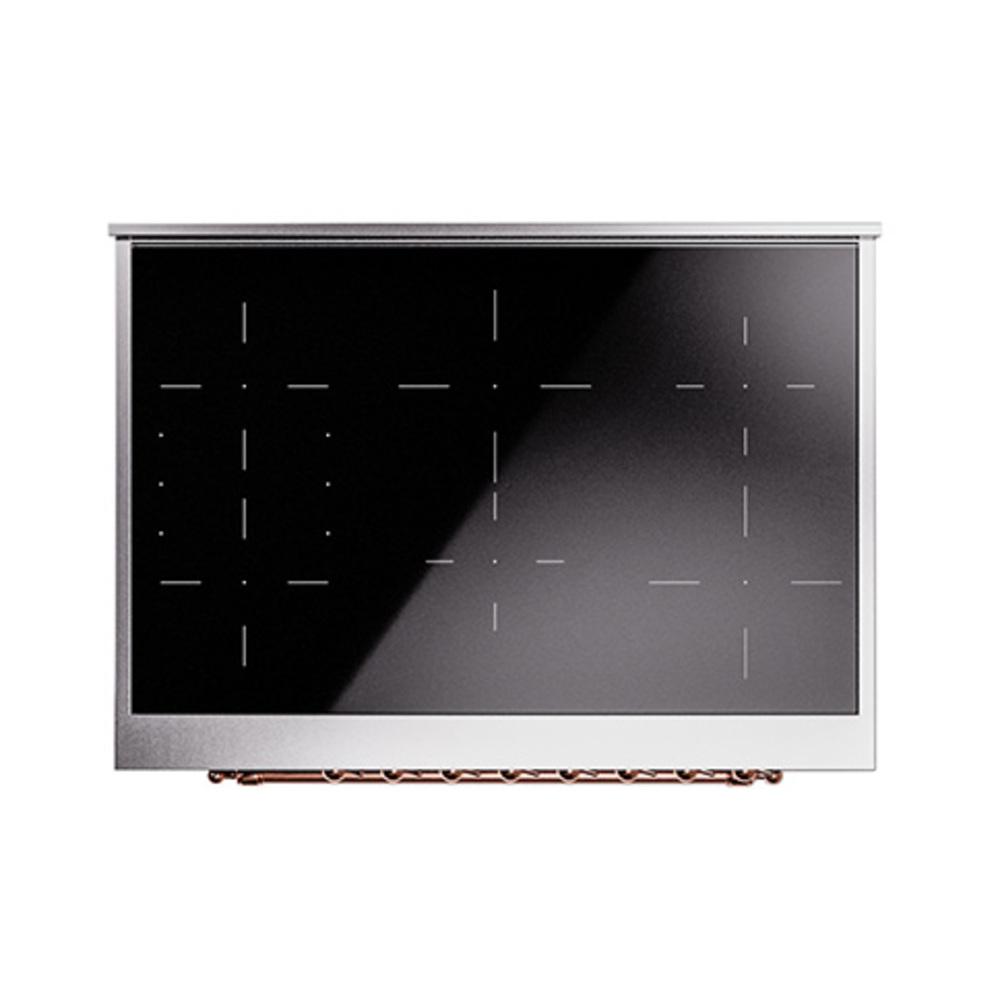 ILVE UNI366QNMPMBP Nostalgie II Noblesse 36 inch Induction Range (Solid Door, Midnight Blue, Copper)