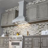 ZLINE 36" Wooden Wall Mount Range Hood in Gray - Includes Single Remote Motor (321UU-RS-36-400) [Size: 36 Inch, CFM: 400]