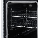 Forno Paolo 48 Inch Freestanding Electric Range in White with Antique Brass, 6.7 cu.ft, True Convection Oven, Energy Efficient