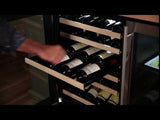 24-In Built-In High Efficiency Single Zone Wine Refrigerator with Door Style - Stainless Steel Frame Glass, Door Swing - Left