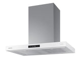 30" Bespoke Smart Wall Mount Hood with LCD Display in Clean White