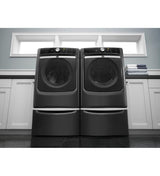 15.5" Laundry Pedestal with Chrome Handle and Storage Drawer