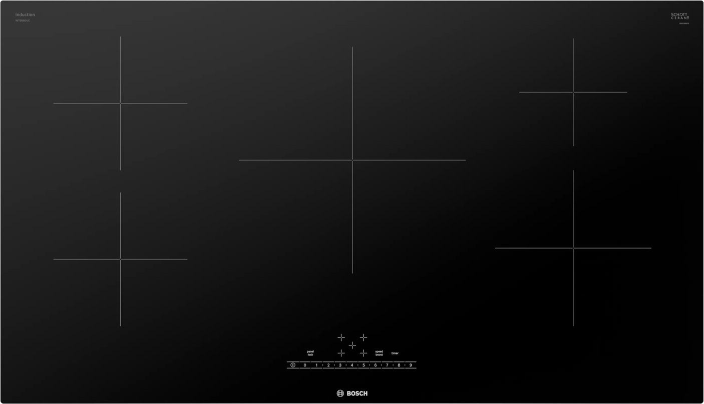 500 Series Induction Cooktop 36" Black, Without Frame