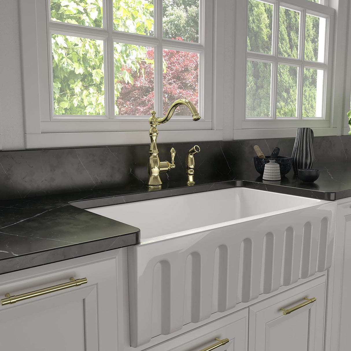 ZLINE Rembrandt Kitchen Faucet in Polished Gold (REM-KF-PG)
