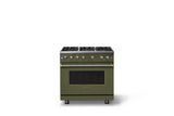 36"W. Sealed Burner Gas Range (Burner: 6b, Finish: Martini, Trim: Polished Chrome, Fuel: Propane)