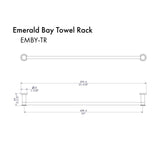 ZLINE Emerald Bay Towel Rail in Polished Gold (EMBY-TR-PG)
