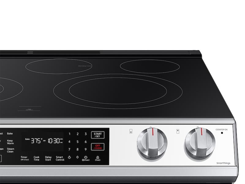 Bespoke 6.3 cu. ft. Smart Slide-in Electric Range with Air Fry & Convection in White Glass