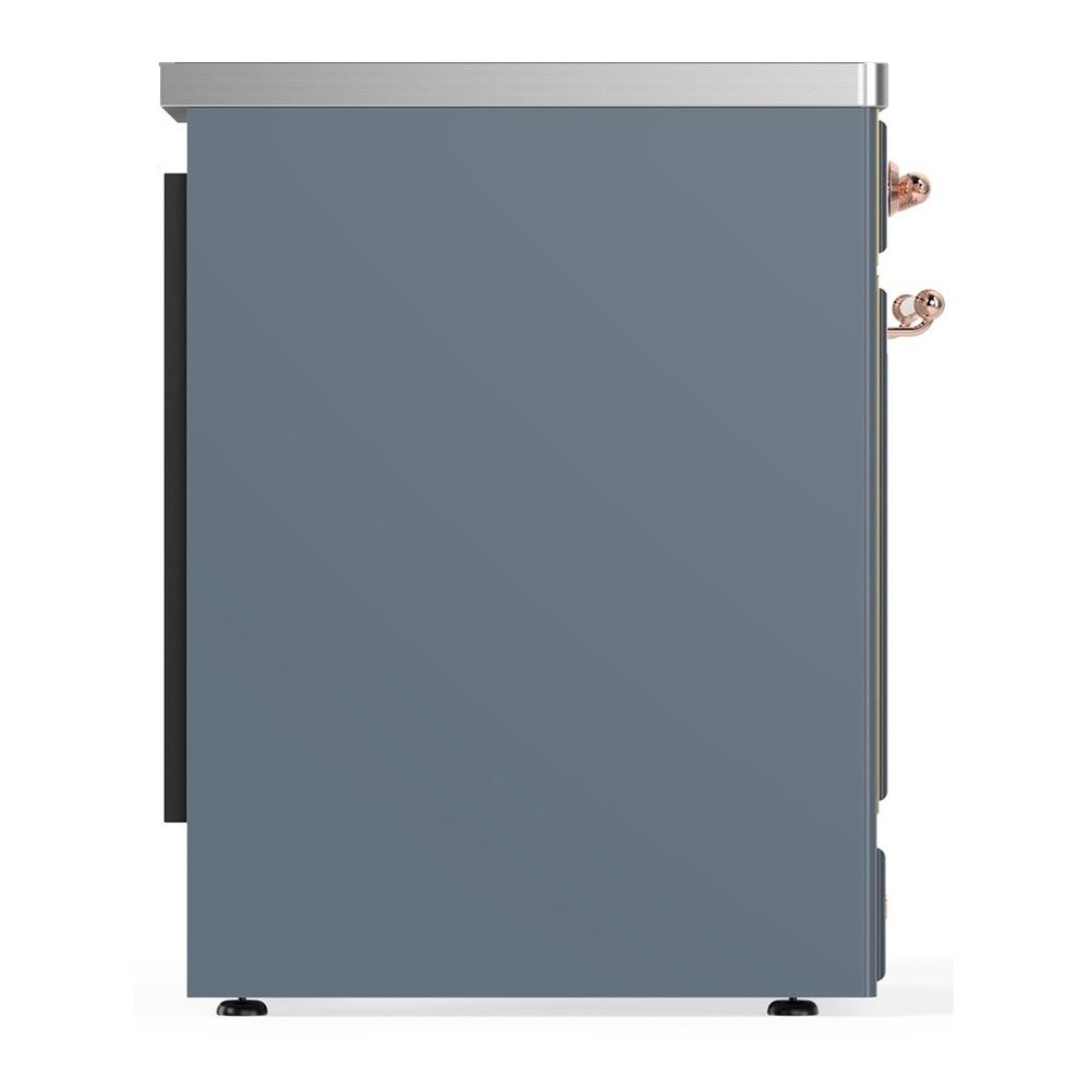 ILVE UMIB30NR3BGP Majestic III 30 inch Induction Range with 4 Elements, 4 cu. ft. Oven Capacity (Triple Glass Door, Blue Grey, Copper)