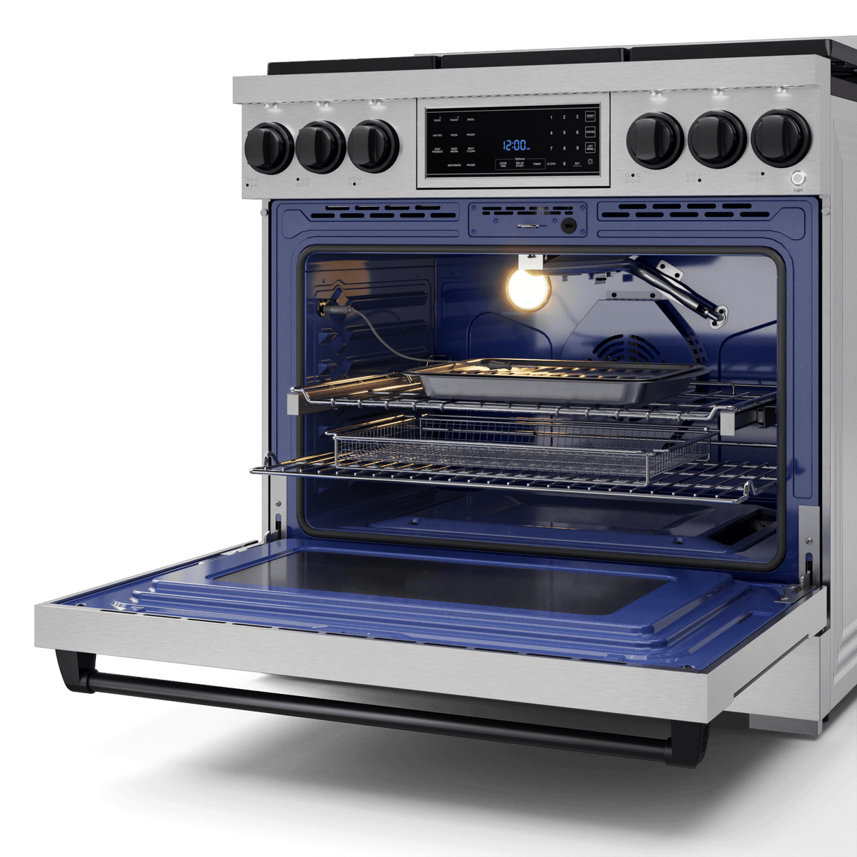 36 Inch Professional Lp Range With Tilt Panel Touch Control In Stainless Steel/black  Gordon Ramsay Series