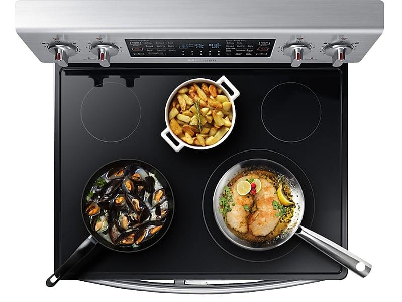 5.9 cu ft. Smart Freestanding Electric Range with Flex Duo™ & Dual Door in Stainless Steel