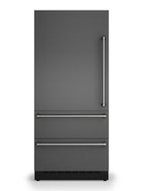 36"W. Integrated Bottom Freezer Door Panel Left Hinge - Damascus Gray