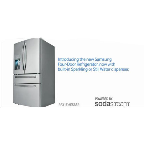 36" Wide, 29 cu. ft. 4-Door Refrigerator with Automatic Sparkling Water Dispenser