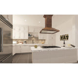 ZLINE 42" Designer Series Wooden Island Range Hood with Crown Molding (KBiRR-42)