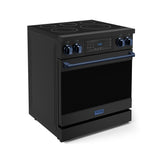 30 Inch Professional Electric Range With Tilt Panel Touch Control In Black/navy Blue  Gordon Ramsay Series