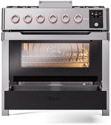 Panoramagic 36 Inch Dual Fuel Liquid Propane Freestanding Range in Stainless Steel with Trim
