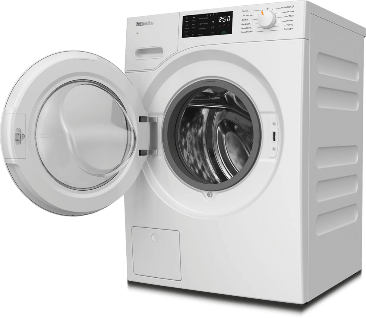 WWD160 WCS Lotus white - W1 front-loading washing machine: 8 kg  1600 rpm  Pre-Ironing  Miele@home  CapDosing  Honeycomb Drum