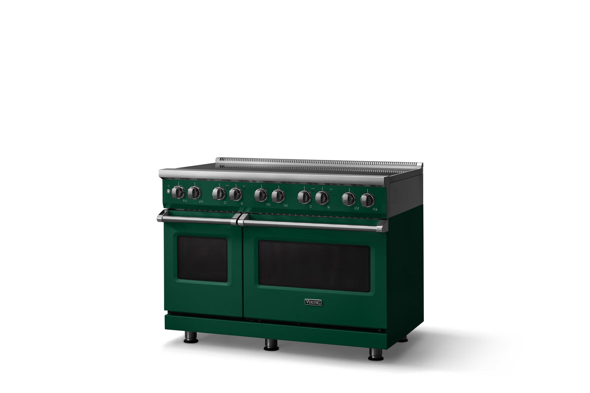 48"W. Induction Range (Finish: Ivy, Trim: Polished Chrome)