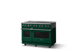 48"W. Induction Range (Finish: Ivy, Trim: Polished Chrome)