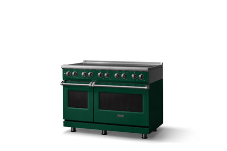 48"W. Induction Range (Finish: Ivy, Trim: Polished Chrome)