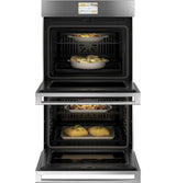 CAF(EBACK)™ 30" Smart Double Wall Oven with Convection in Platinum Glass