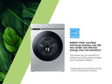 Bespoke 5.3 cu. ft. Ultra Capacity Front Load Washer with Super Speed Wash and AI Smart Dial in Silver Steel