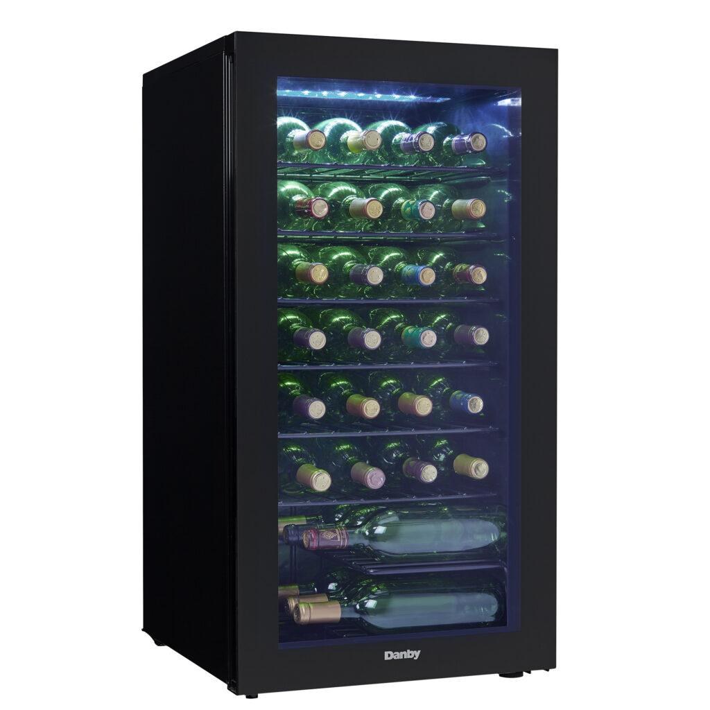 Danby 36 Bottle Free-Standing Wine Cooler in Black