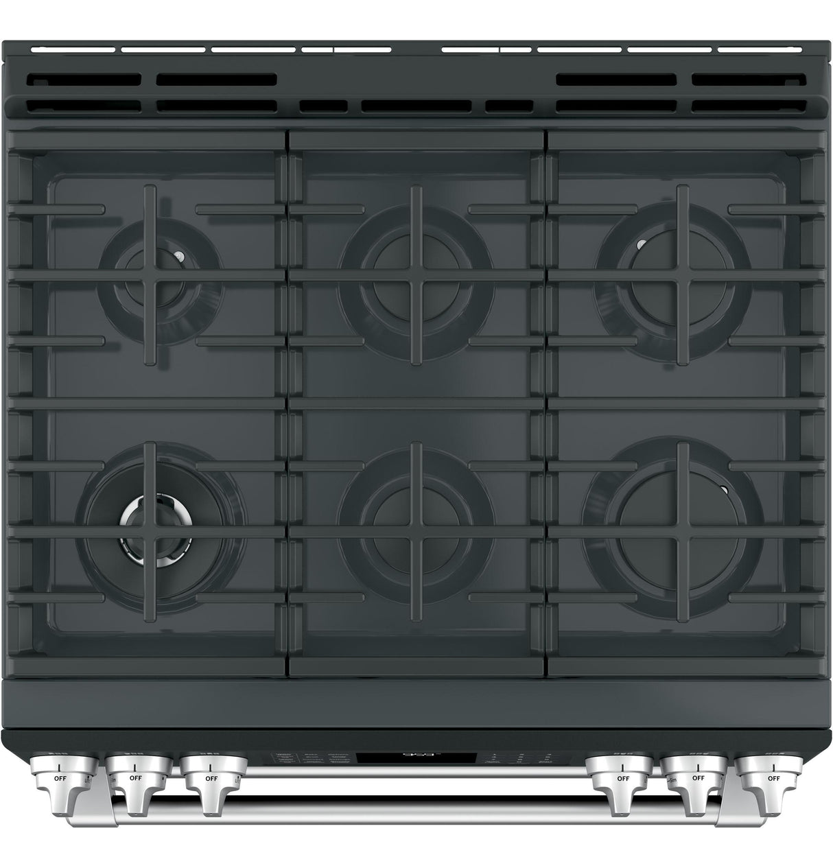 GE Café Series 30" Slide-In Front Control Gas Double Oven with Convection Range