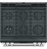 GE Café Series 30" Slide-In Front Control Gas Double Oven with Convection Range