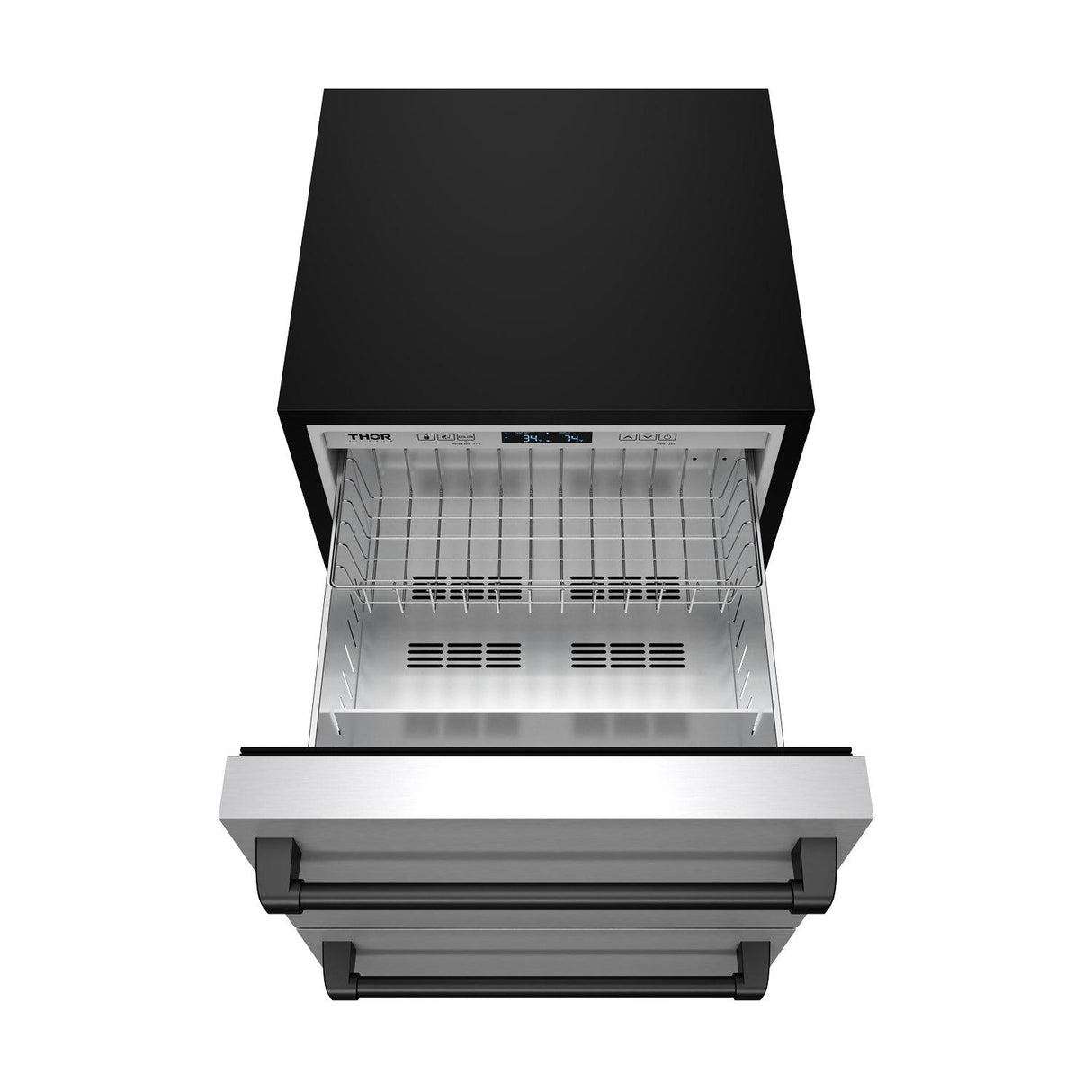 24 Inch Undercounter Built-in or Freestanding Drawer Refrigerator - Stainless Steel/black  Gordon Ramsay Series