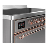 ILVE UMIB48QNR3SSP Majestic III 48 inch Induction Range with 6 Elements, 5.02 cu. ft. Total Oven Capacity (Solid Door, Stainless Steel, Copper)