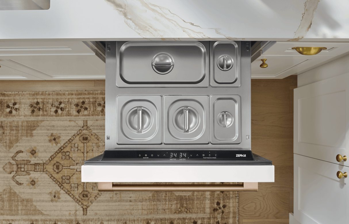 Presrv Refrigerator Drawers, 24in Compact, Panel Ready, 2 Zone