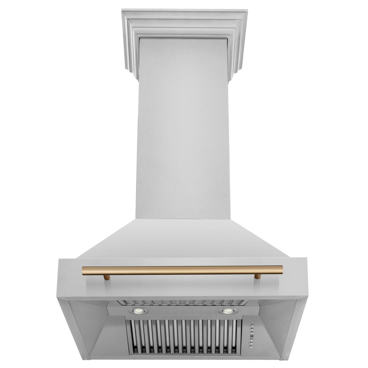 ZLINE 30 in. Autograph Edition Stainless Steel Range Hood with Stainless Steel Shell and Handle (8654STZ-30) [Color: Champagne Bronze]