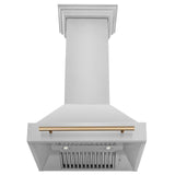 ZLINE 30 in. Autograph Edition Stainless Steel Range Hood with Stainless Steel Shell and Handle (8654STZ-30) [Color: Champagne Bronze]