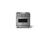 36"W. Sealed Burner Gas Range (Burner: 4g, Finish: Stainless Steel, Trim: Polished Chrome, Fuel: Natural Gas)