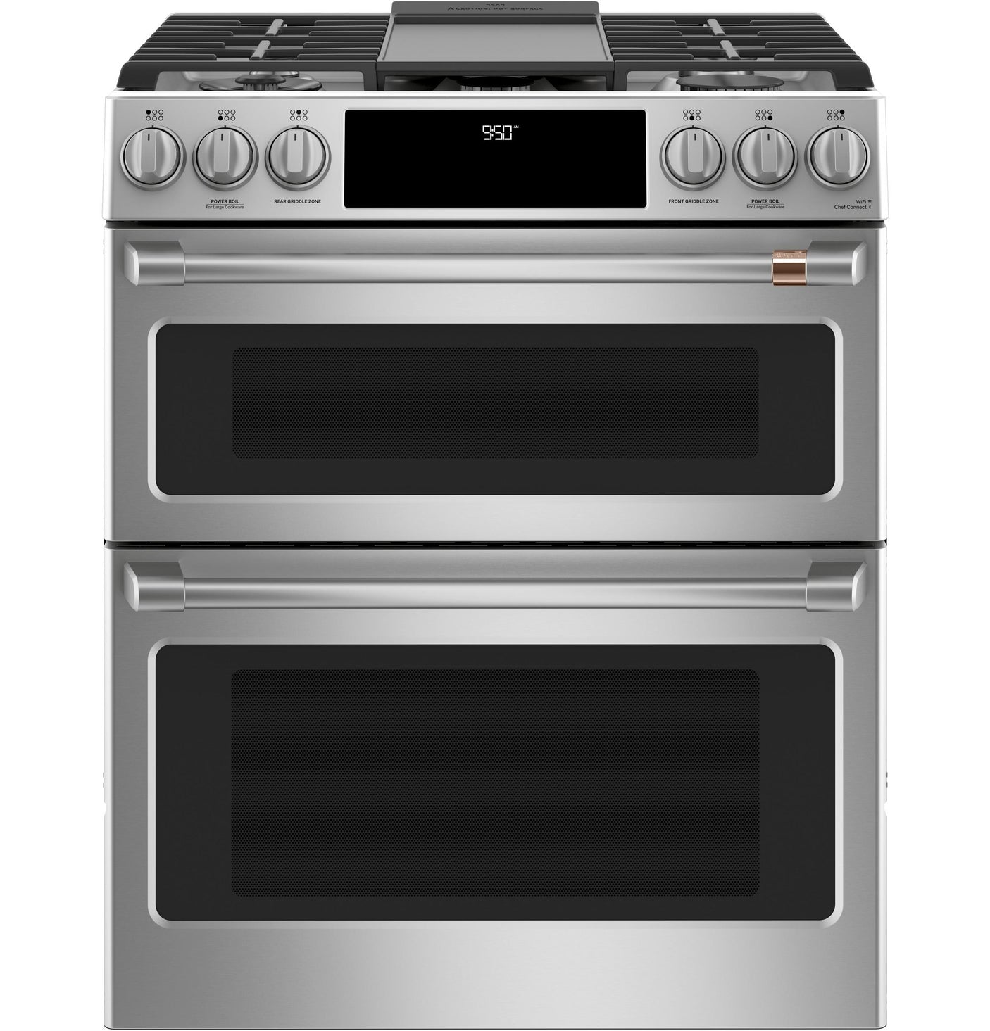 Café 30" Smart Slide-In, Front-Control, Dual-Fuel, Double-Oven Range with Convection