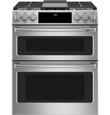 Café 30" Smart Slide-In, Front-Control, Dual-Fuel, Double-Oven Range with Convection