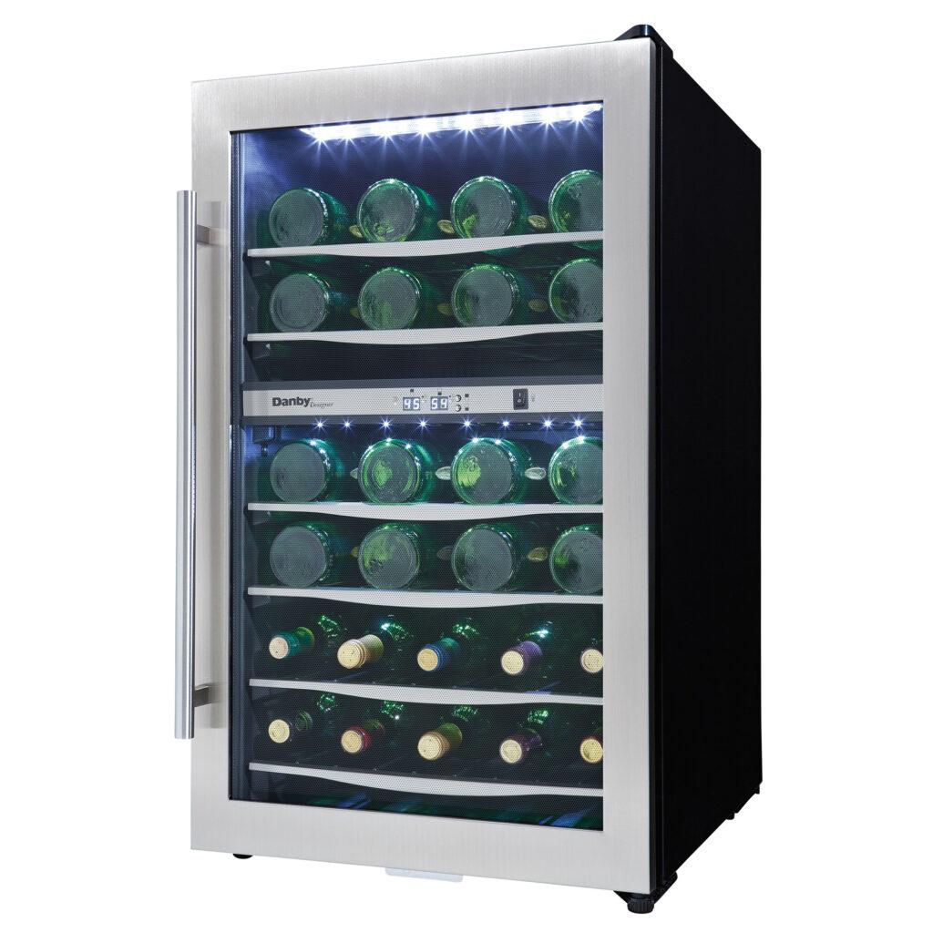 Danby 38 Bottle Free-Standing Wine Cooler in Stainless Steel