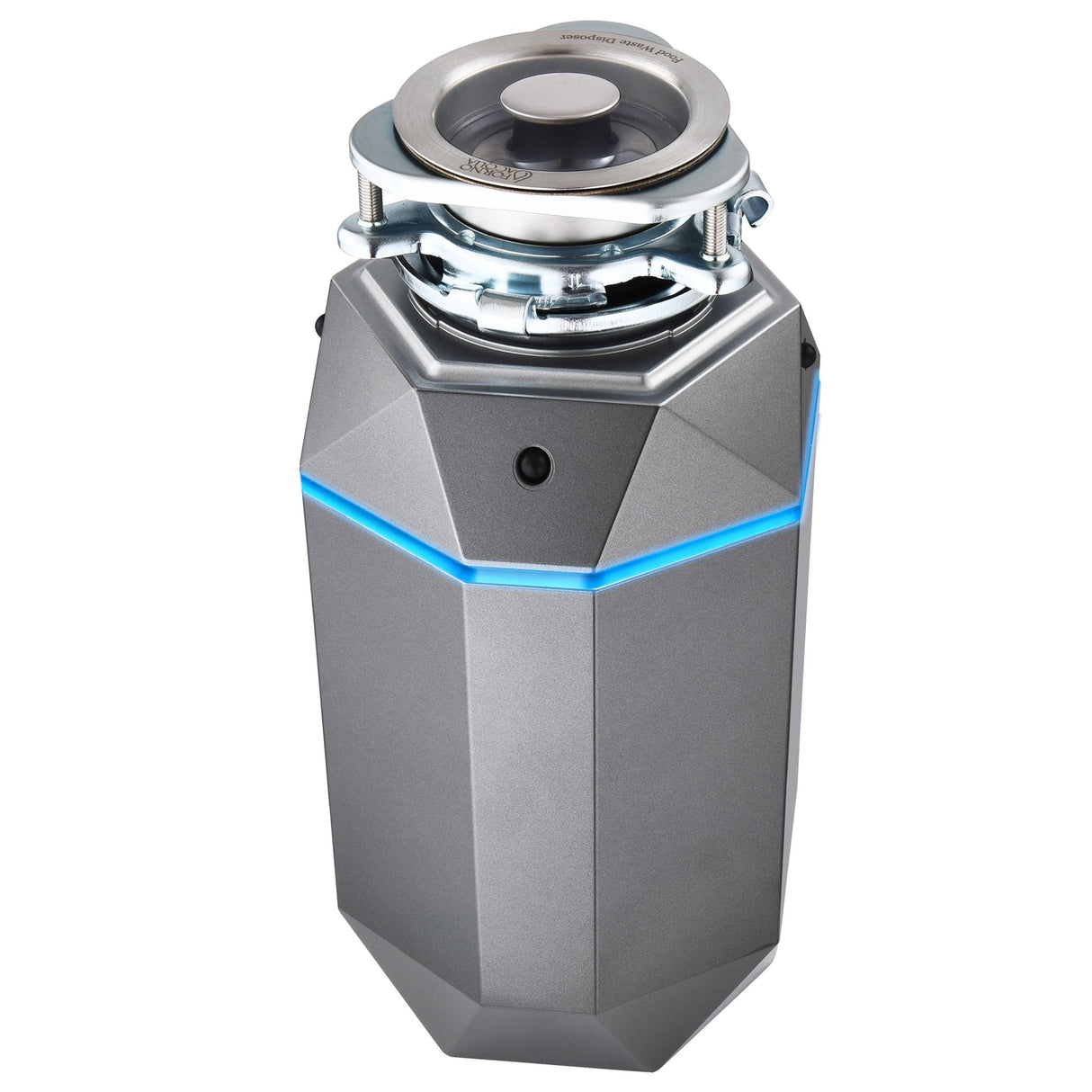 FORNO ACQUA BrightDIAMOND Black Onyx 1HP Super Quiet Garbage Disposal Corded with Motion Sensor Cabinet Light & Pre-Wired Air Switch