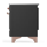 ILVE UMIB36QNR3MGP Majestic III 36 inch Induction Range with 6 Elements, 3.5 cu. ft. Total Oven Capacity (Solid Door, Graphite Matte, Copper)