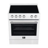 Forno Leonardo Espresso 30-Inch White Electric Range, True Convection, Energy Efficient